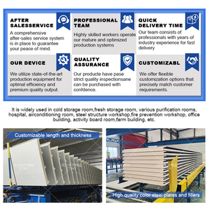 Offre Spéciale <span class=keywords><strong>50</strong></span> <span class=keywords><strong>mm</strong></span> PUF Feuille <span class=keywords><strong>de</strong></span> toiture en aluminium polyuréthane Sandwich isolé pour les ateliers d'entrepôts <span class=keywords><strong>de</strong></span> chambres froides-Meilleur métal en acier - Product Image 6
