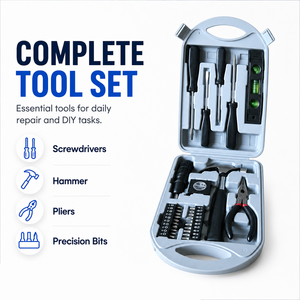 36pcs Universal Manual <b>Tool</b> <b>Set</b> in Plastic Storage Case Durable Hardware Toolkit for Household Repairs and DIY Maintenance - Product Image 1