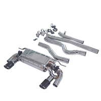 Sistema de escape Cat-Back con brida reforzada para BMW 440i B58 3.0T 2017, con silenciador antirruido, válvula remota, puntas de carbono y kit T304