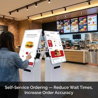 Terminal de Pago Todo en Uno con Pantalla Táctil de 15.6/21.5/27 Pulgadas, Impresora Térmica, Escáner QR y Caja Registradora