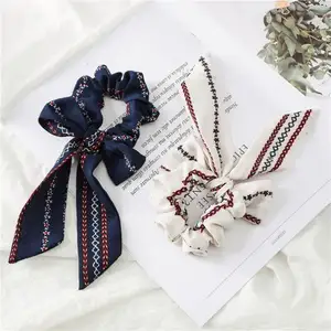 Summer Women Fashion Long Scrunchies Elastic Hair Accessories Bohemian Rubber Bands Ponytail Holder Hair Tie