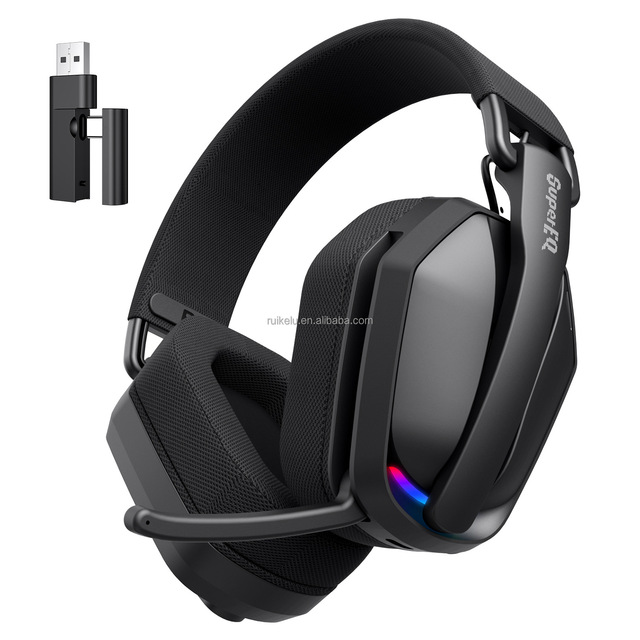 Super EQ G19BT Wireless BT&2.4G&3.5mm Low Latency Over-Ear Headphone for Mobile Phone/PC/Laptop/Gaming Headset with RGB Effect