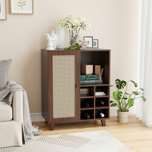 Credenza con Bar per Vini da 34 Pollici, Mobile Buffet con Ripiani per Soggiorno - Product Image 4