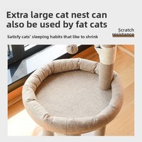 Lit pour chat écologique intégré de style moderne, griffoir en bois, arbre à chat anti-chute de poils, pour intérieur et extérieur, vente en gros, structure d'escalade pour chat