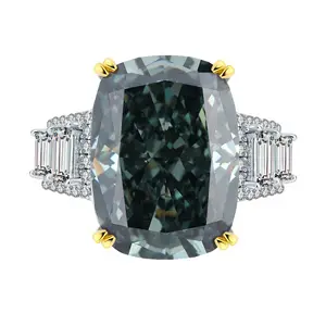 Anelli in argento sterling 925 anello con diamante radiante con sterling in vendita zircone da sposa di fidanzamento realizzato in laboratorio online