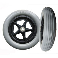 Roues pivotantes en polyuréthane de 8 pouces Roue en mousse pour poussette de bébé en fauteuil roulant en mousse PU