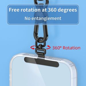 Ultra-Thin Stainless Steel <b>Phone</b> Lanyard with Durable Metal Clip Anti-Lost Back Sticker Universal Mobile <b>Phone</b> Strap - Product Image 5