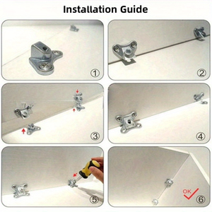 SSR 조합형 플라스틱 캐비닛 목재 조인트 탈착식 코너 브레이스 90도 모서리 L자형 브라켓 가구 버터플라이 커넥터 - Product Image 3