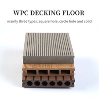 Prix bon marché bois terrasse en plastique composite extérieur Wpc carrelage de terrasse
