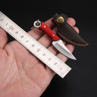 Nouveau mini couteau droit coloré en bois, petit couteau à griffes, porte-clés de poche, ouvre-boîte, petit cadeau, gadget.