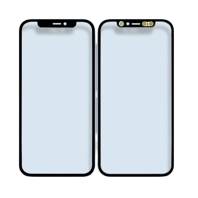 Top Glass with OCA for iPhone 11 12 13 14 15 Pro Max Phone Repair Parts