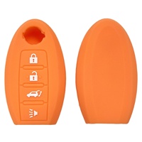 Funda de Silicona para Llave de Nissan Teana Tiida Sylphy Livina, Protector de Llave Inteligente de 4 Botones