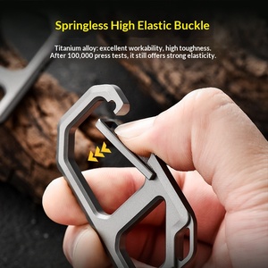 टाइटेनियम मिश्र धातु कुंजी श्रृंखला आउटडोर बहु-समारोह हुक और बोतल सलामी पुरुषों के सरल स्तरित पर्वतारोहण बकसुआ - Product Image 3