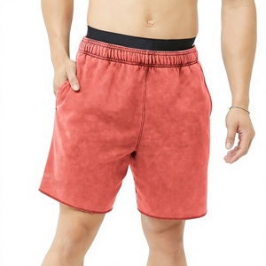 Pantalones Cortos Bermuda de Algodón de Color Sólido para Hombre, Cintura Elástica, Estilo Casual, Transpirables, con Bolsillos, Corte de Tiro Medio - Product Image 1