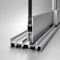 Système de Portes Coulissantes Sans Cadre en Verre Double Vitrage Trempé pour Cloisons de Bureau, Jardins et Utilisation Intérieure – Isolation Thermique – Vente en Gros