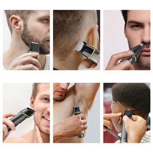 Juego de cortapelos eléctricos DSP, recortador portátil USB recargable para hombres con accesorios para cortar el pelo de la barba y la nariz - Product Image 2