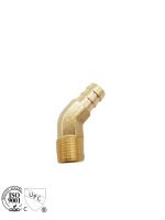 Coude de tuyauterie en laiton à basse pression, raccord barb x mâle (OD*MIP) 45 degrés
