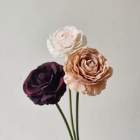 Hochwertige Minimalistische Blume mit Echtem Touch, 33cm Künstliche Latex-Rotblume für Hochzeit und Heimdekoration