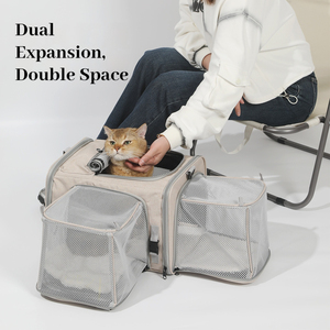 Bolsa de Transporte para Mascotas Expandible, Personalizada, Aprobada por Aerolíneas, Transpirable, Plegable, de Lados Blandos, para Viajes de Perros y Gatos - Product Image 4