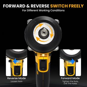 Llave de impacto inalámbrica de 21V con batería de iones de litio, sin escobillas, de 3/4 de pulgada, con torque de 1000 NM, alto torque para automóvil, hogar, bricolaje, muebles y automoción. - Product Image 5