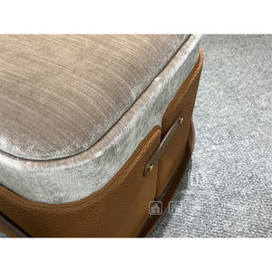 New Style Modern Brown Velvet Bar <b>Stool</b> Square Chair Hotel Apartment <b>Office</b> Building Living Room Seat <b>Stool</b> Modern Bar <b>Stool</b> - Product Image 6