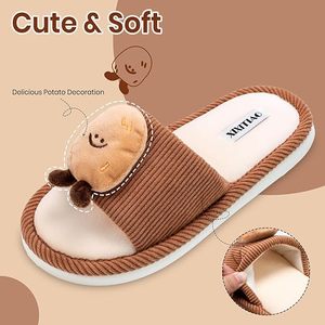 XIXITIAO Pantofole Divertenti in Memory Foam <span class=keywords><strong>con</strong></span> Cartoni Animati per Donna e Uomo, Comode Scarpe da <span class=keywords><strong>Casa</strong></span> Aperte Antiscivolo <span class=keywords><strong>con</strong></span> Design Slip-On per RTS - Product Image 4