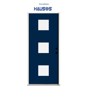 Offre Spéciale prix compétitif <span class=keywords><strong>2</strong></span> panneaux 3/4 inserts en verre ovale porte de maison SMC en fibre de verre - Product Image 6