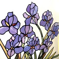 Attrape-soleil en verre teinté avec un motif de papillon iris bleu |   Œuvre d'art artisanale de 78 pouces |   Décoration de jardin d'inspiration naturelle |   Cadeau unique pour