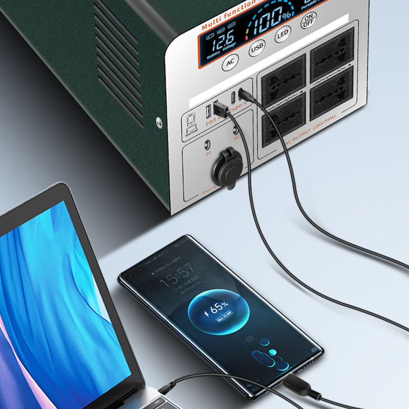 African Family using generator