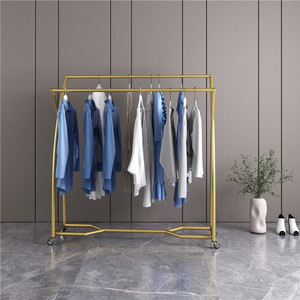 Expositor de Ropa Moderno con Estructura de Hierro, Estante Extraíble, Tipo de Suelo, <span class=keywords><strong>Perchero</strong></span> y Ganchos para Abrigos - Product Image 4