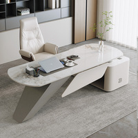 Mobilier de bureau, table de direction en mdf de luxe, bureau moderne, patron, PDG