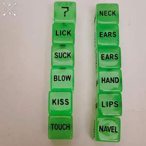 <span class=keywords><strong>Dados</strong></span> de Posición en Inglés que Brillan en la Oscuridad de 16 mm, <span class=keywords><strong>Dados</strong></span> de Juego Divertidos para Parejas Adultas - Product Image 2