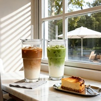 Gobelet en verre réutilisable écologique de 20 oz avec couvercle et paille, personnalisable avec logo, pour café glacé, boba, smoothie – Cadeau tendance pour les fêtes 2026