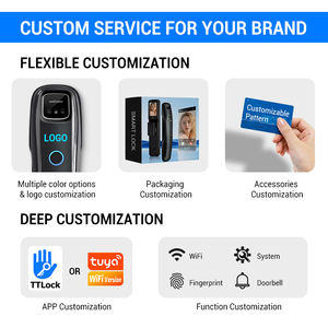 Tediton Waterproof Outdoor Automatic Electric Wi-fi CameraTuya Fingerprint Digital Tuya 3d Face Recognition Smart Door Lock - Product Image 6