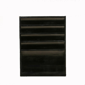 Étagère murale multi-niveaux en bois massif pour magazines, bibliothèque noire à 5 niveaux, durable, pour usage professionnel - Product Image 5
