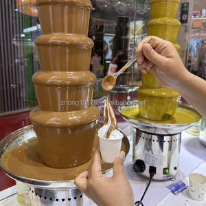 <span class=keywords><strong>Fontaine</strong></span> à <span class=keywords><strong>chocolat</strong></span> électrique entièrement automatique avec tube en acrylique moulé et couvercle rond anti-poussière et pare-vent - Product Image 2