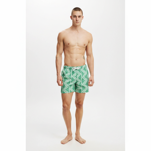 กางเกงว่ายน้ำสำหรับผู้ชายกางเกงว่ายน้ำกางเกงขาสั้นตกแต่งสีพื้น - Product Image 1