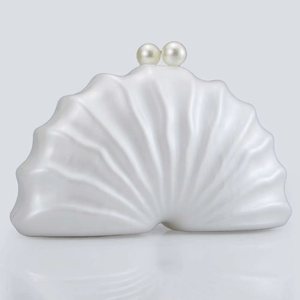 Cute <strong>Ivory</strong> Pearl Color Acrylic <strong>Clutch</strong> <strong>Bag</strong> <strong>for</strong> Women Hard-Cased Shell Evening Purse Handbag <strong>for</strong> <strong>Wedding</strong> Party Dating-a Stylish - Product Image 5
