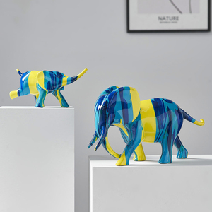 Lampes d'art en résine de style <span class=keywords><strong>Graffiti</strong></span> couleur, sculptures d'animaux, décoration moderne pour la maison, du salon et du bureau, accessoires de décoration, Statue à cadeau - Product Image 3