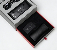 Boîte d'emballage pour lunettes de vue en papier rigide de luxe, personnalisable avec logo, écologique, en matériaux recyclés, réutilisable et portable