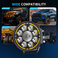 Projecteur de camion 7 pouces rond, lumière tout-terrain, projecteur LED télécommandé, lumière de travail