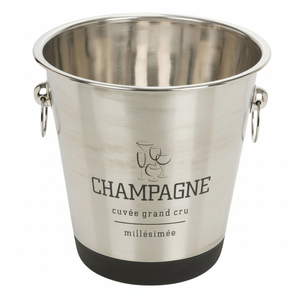 Cubo de botellas de metal con logotipo personalizado, Enfriador de cerveza, bañera para bebidas, Cubo de champán y vino de acero inoxidable personalizado para 6 botellas - Product Image 1