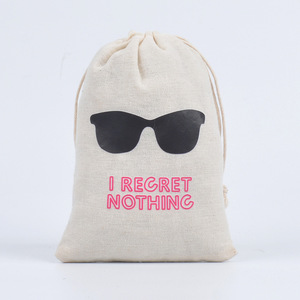 Bolsa de regalo rectangular transfronteriza de tela de algodón con cordón para joyería, embalaje para regalos de fiesta, con personalización de logotipo - Product Image 6