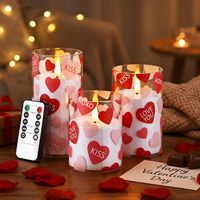 Bougies LED sans flamme pour la Saint-Valentin avec télécommande, à piles, écologiques, en forme de pilier, cadeaux de Diwali, pour la maison, les propositions de mariage, les anniversaires