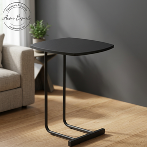 Modern <b>Black</b> <b>Side</b> <b>Table</b> with Sleek Metal Frame Durable Space Saving Design Perfect for Living Room Bedroom Office and Decor - Product Image 1