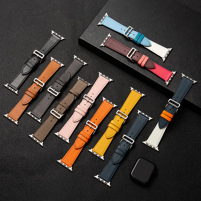 45Mm 44Mm 42Mm 41Mm 40Mm 38Mm Wristband Bracelet Suitable For Microfiber Leather Apple Watch Band Leather