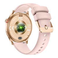Montre connectée TKYUAN 1,32 pouce, écran circulaire complet, appels Bluetooth, fréquence cardiaque, oxygène sanguin, tracker de fitness pour femmes, montre connectée sportive pour femmes