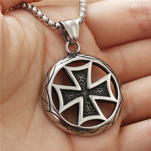 Stainless Steel <b>Cross</b> Pendant Necklace Geometric Hollow Unisex Fashion Jewelry 19009 - Product Image 3