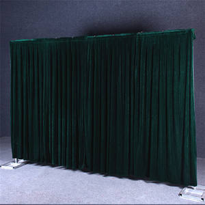 럭셔리 화이트 벨벳 커튼 주름 배경 벽 커튼 패브릭 커튼 파티 결혼식 교회 무대 이벤트 장식 - Product Image 2