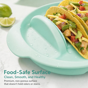 Silicone Taco Holder for Family Party Taco Tuesday Stand Rack Food Grade Silicone Plate <b>Microwave</b> Oven Safe Dishwasher Safe - Product Image 4